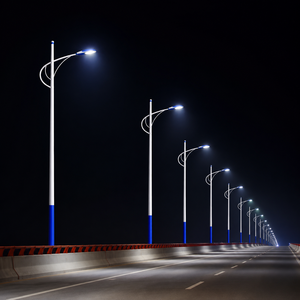 5M-12M Solar Galvanized Conical Steel Road Lamp Pole