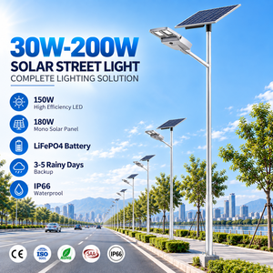 All In Two Lamp Led Solar Powered Street Light IP66 80W-150W