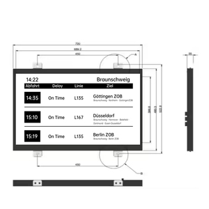 high Quality EC 31.2 Outdoor E-Ink Screen Electronic Bus-stop Sign with Electronic Paper Display and Solar Panel Light System