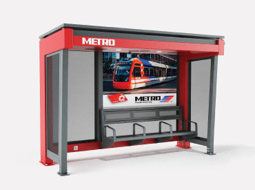 Solar Powered Bus Shelter Houston Metro