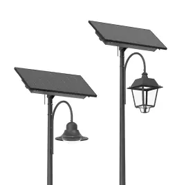 Historic Arm Solar Light Fixture Option