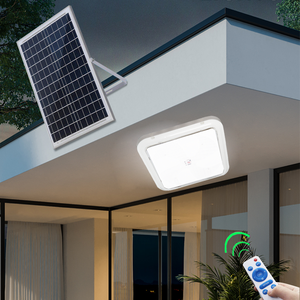 ZY Outdoor Household square Solar Ceiling Light LED Luz Solar jardin ABS Remote Control IP65 Indoor Hallway Solar Garden Light