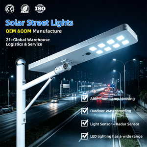 Die-cast Aluminum 80W 100W All in One Solar Street Light LiFePO4 MPPT IP65 Waterproof LED for Urban Road Highway Plaza Municipal