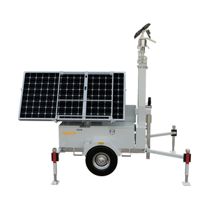 Electric Telescopic Mast Solar Powered Mobile Trailer Light Tower