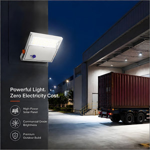 185LM/W High Efficacy 20W 40W 60W Solar Flood Light LiFePO4 Battery Loading Dock Warehouse Outdoor Logistics IP66
